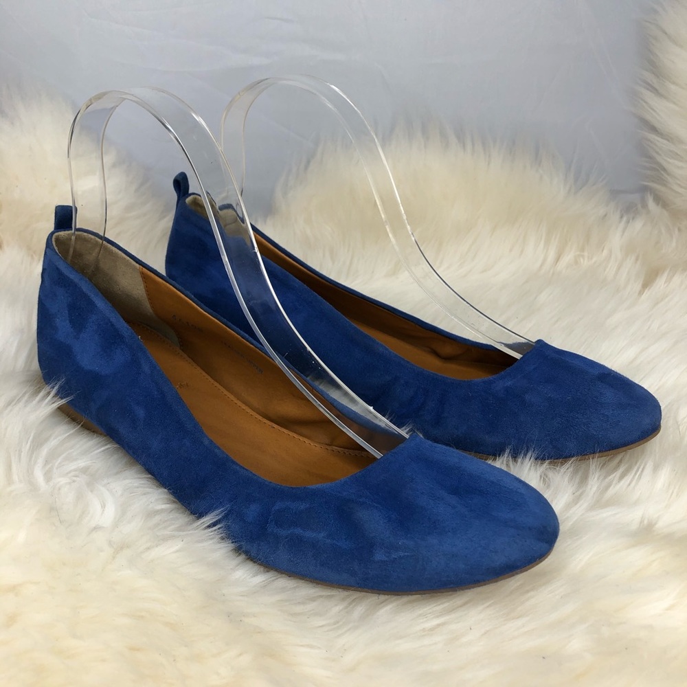 J. Crew blue suede flats women’s size 8